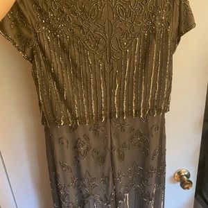 Adrianna Papell Sequin Dress - Grey